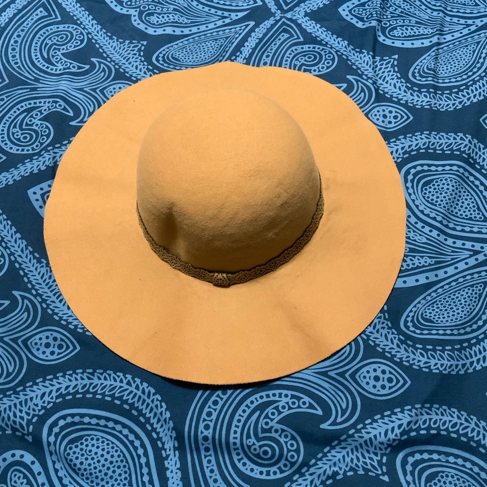 Elegant Tan Wide-Brim Hat